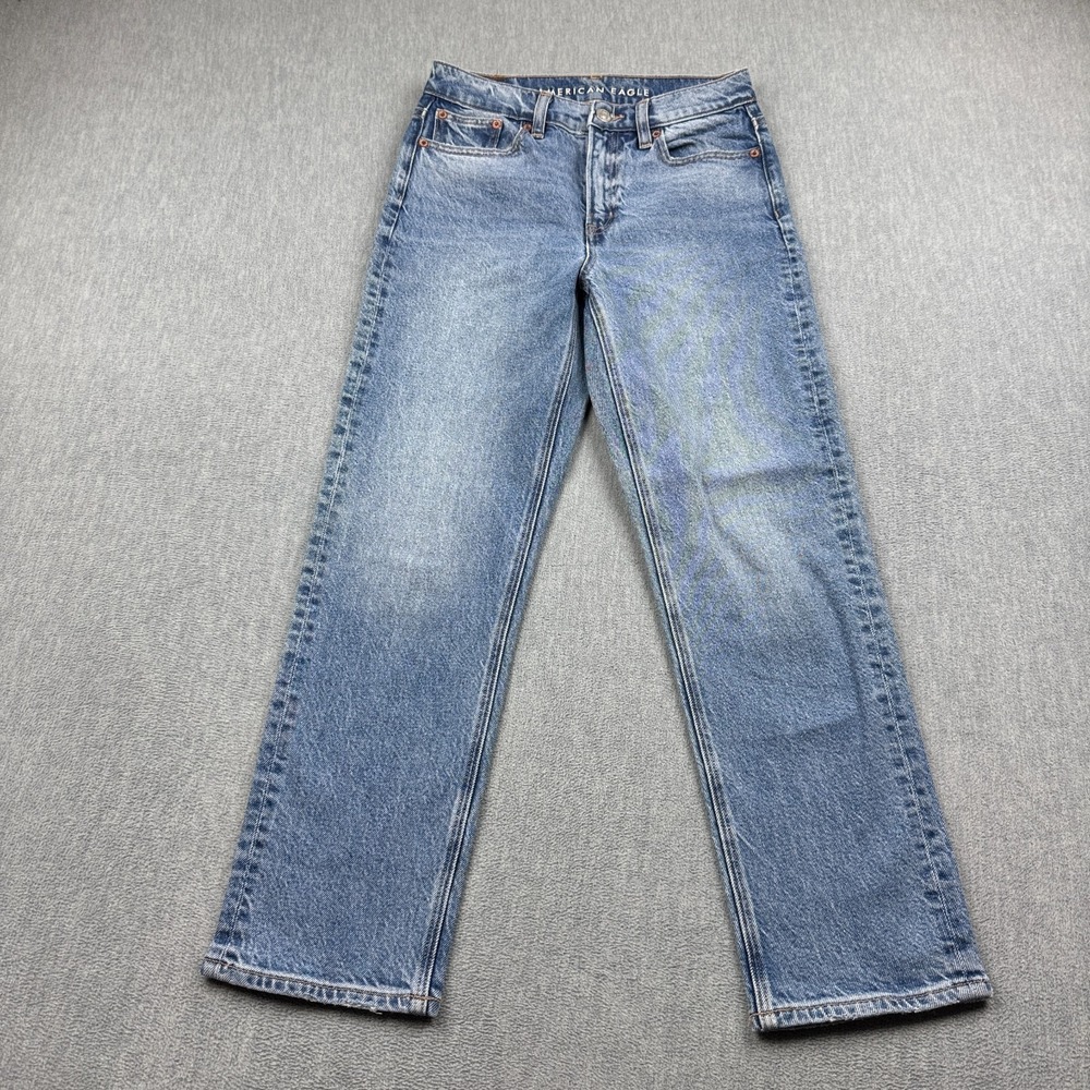 American Eagle Jeans Women 26x25 Stretch Super High-Waisted Ankle Straight Denim